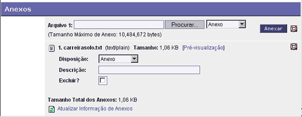 detalhe da tela do webmail mostrando um exemplo de arquivo j anexado  mensagem