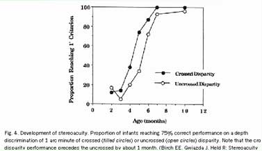 gr�fico representativo do desenvolvimento da esotropia